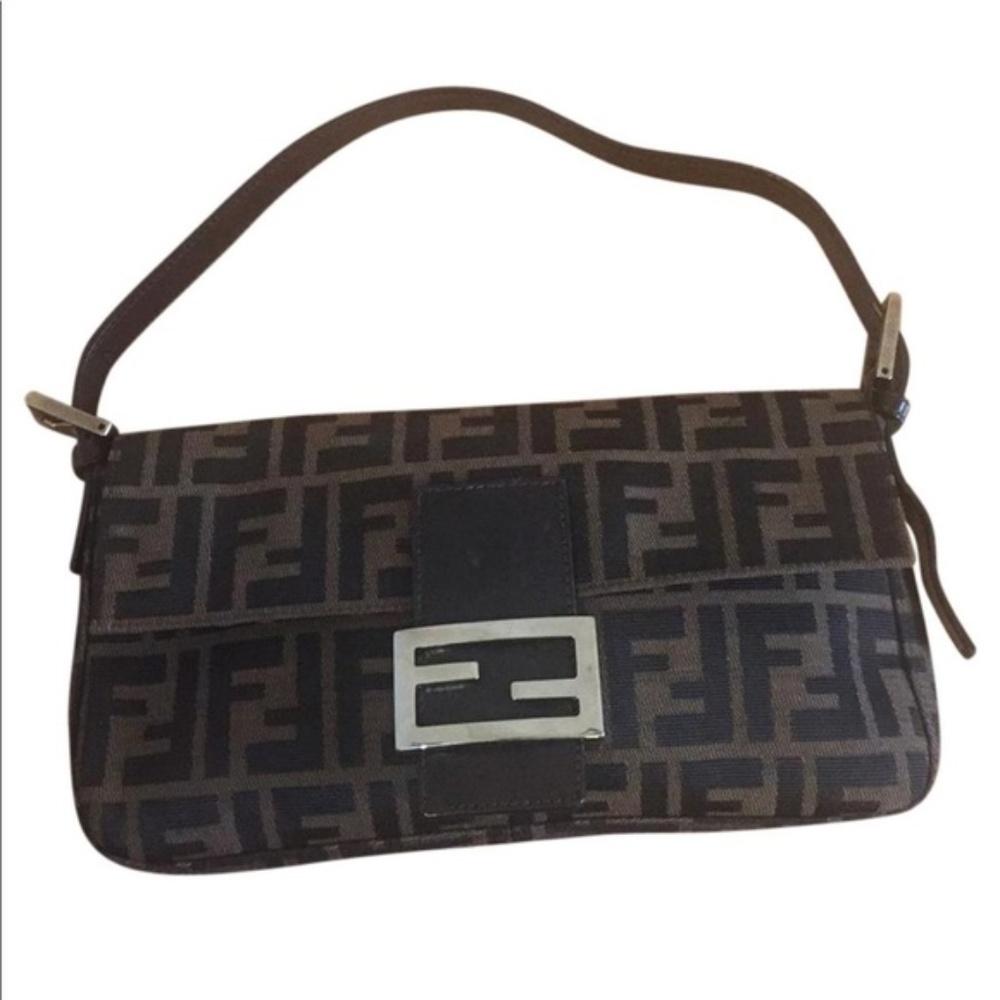 Authentic FENDI  Zucca Baguette | Logo Vintage Bag